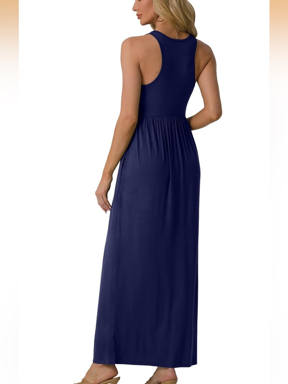 Navy Sleeveless Maxi Dress - Picture 4 of 10